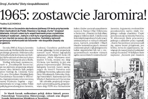 1965: Zostawcie Jaromira (listy nieopublikowane)