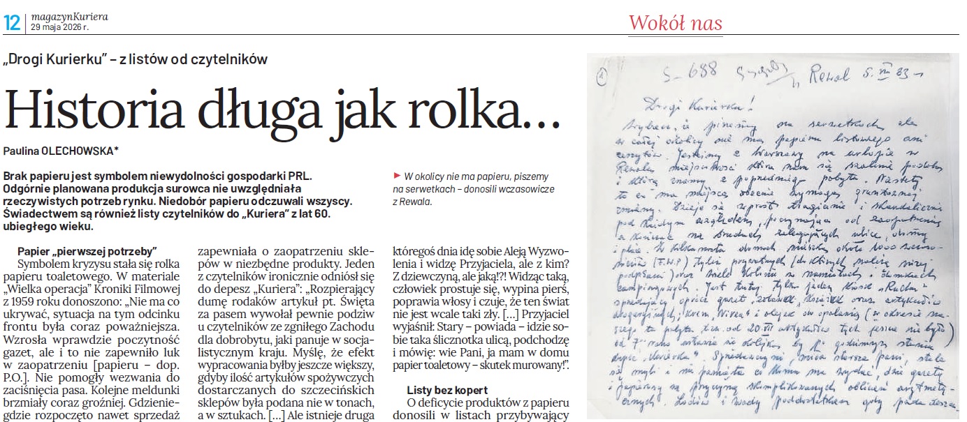 Historia długa jak rolka… „Drogi Kurierku” – z listów od czytelników